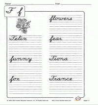 How to Write a Cursive F | Cursive Writing - TeacherVision